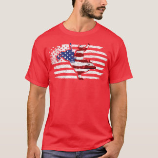 Bull Riding American Flag T-Shirt