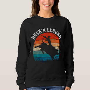 Bull Riding, Bucking Legend, Vintage Cowboy Wester Sweatshirt