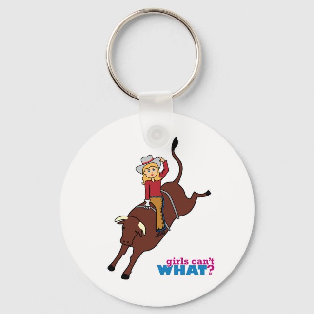 Bull Riding Key Ring (Front)