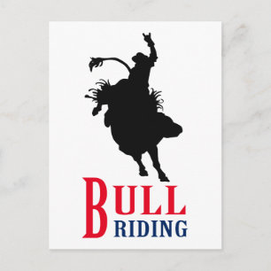 Bull Riding Postcard