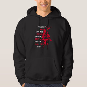 Bull Riding Rodeo Motivational Quote Hoodie