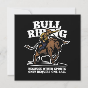 Bull Riding Sports Rider Cowboy Rodeo Country Gift Invitation