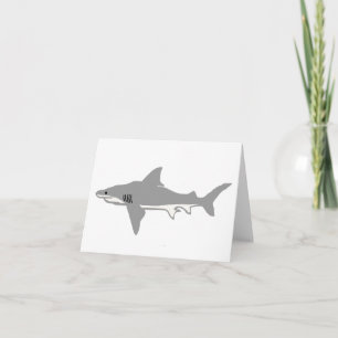 Bull shark blank note card