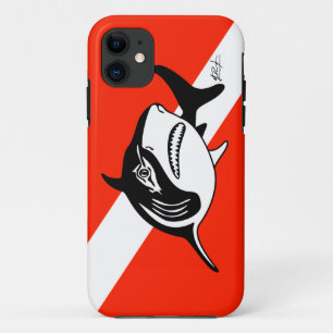 Bull Shark Dive Flag iPhone Case