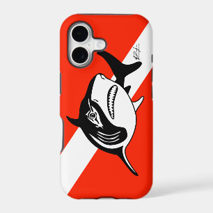 Bull Shark Dive Flag iPhone Case
