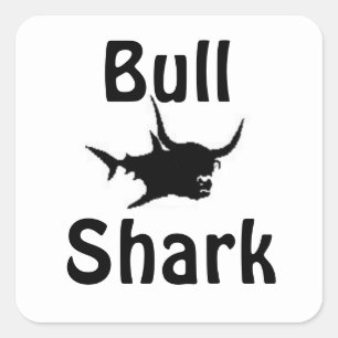 Bull Shark Square Sticker