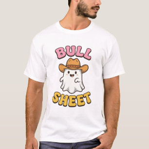 Bull Sheet Cute Ghost Cowboy Vintage Funny T-Shirt