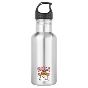 Bull Sheet Cute Ghost Cowboy Vintage Funny T-Shirt 532 Ml Water Bottle