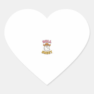 Bull Sheet Cute Ghost Cowboy Vintage Funny T-Shirt Heart Sticker