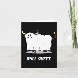 Bull Sheet Ghost Funny Halloween Card