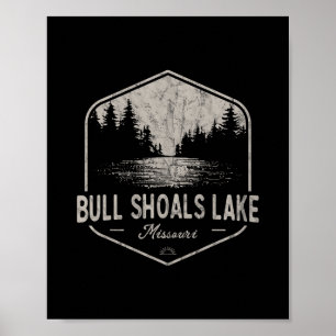 Bull Shoals Lake Missouri Outdoors Vintage Poster