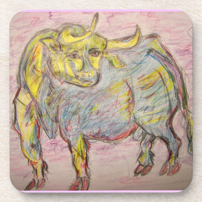 Bull Sketch Coaster (Front)