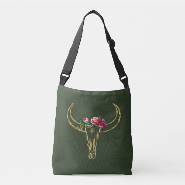 Bull Skull Gold  Tote (Front)