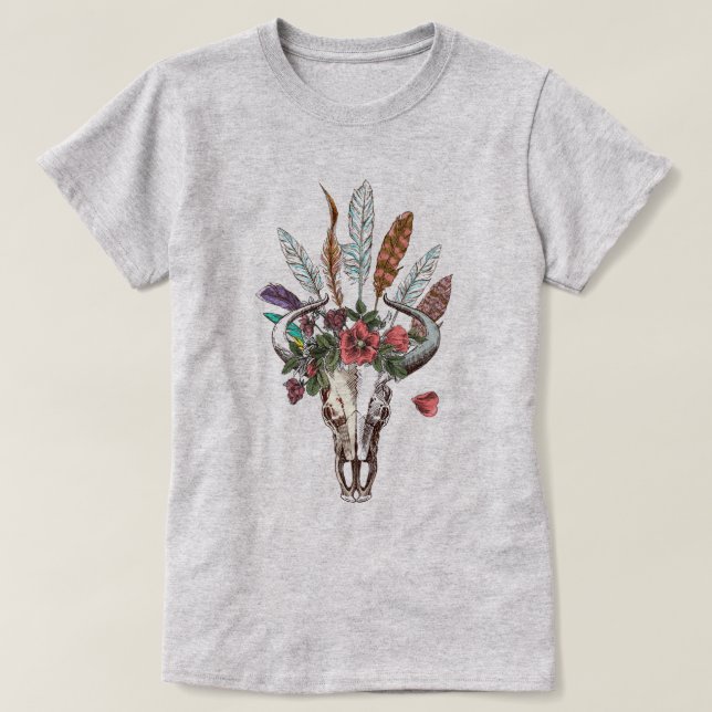 Bull Skull T-Shirt (Design Front)