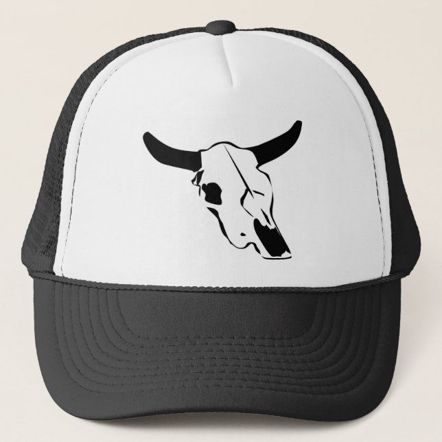Bull Skull Trucker Hat (Front)