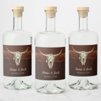 Bull Skull Wedding Rustic Brown Country Western