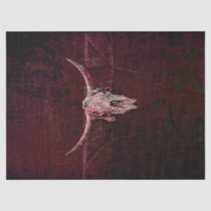 Bull Skull Western Country Red Brown Old Rustic Tissue Paper