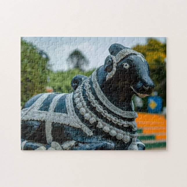 Bull Statue Nandi Park India. Jigsaw Puzzle (Horizontal)