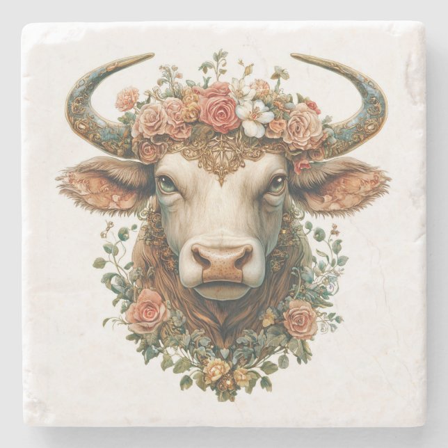 Bull Stone Coaster (Front)