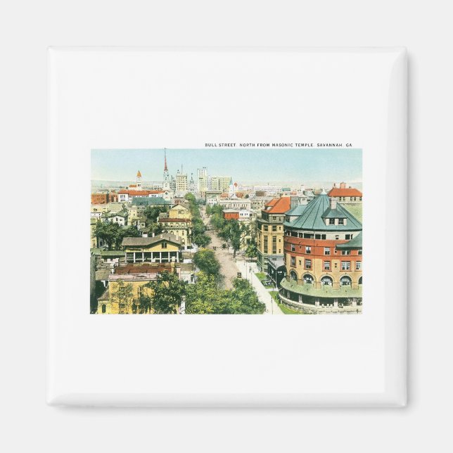 Bull Street, Savannah, Georgia Magnet (Front)