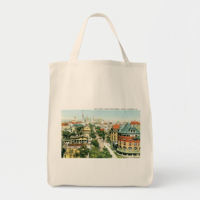 Bull Street, Savannah, Georgia Tote Bag (Front)