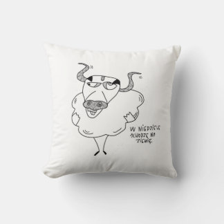 Bull sunday day off chill relax funny cushion