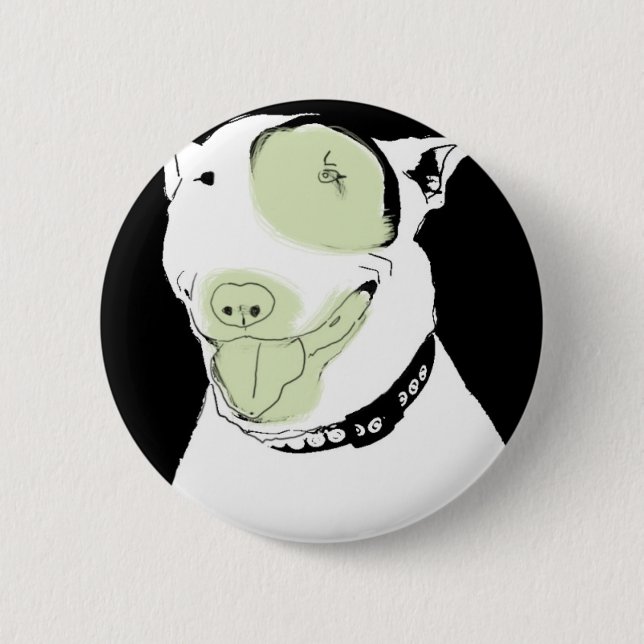bull terrier 6 cm round badge (Front)