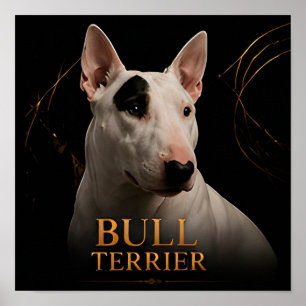 Bull Terrier Bold Character Collection Poster