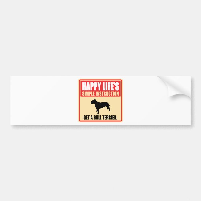 Bull Terrier Bumper Sticker (Front)