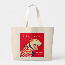 BULL TERRIER CAKE HOLE- TOTE BAG 