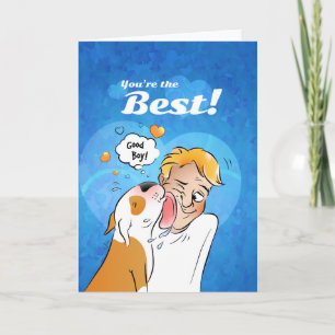 Bull Terrier Cartoon Card "You're the best"