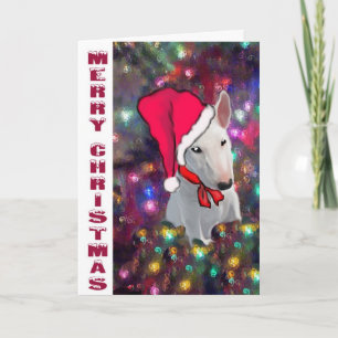 Bull Terrier Christmas Card