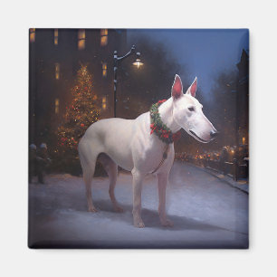 Bull Terrier Christmas Festive Season Magnet
