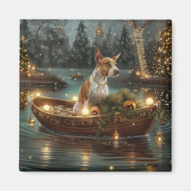 Bull Terrier Christmas Festive Voyage Magnet (Front)