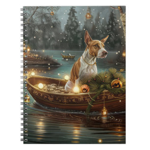Bull Terrier Christmas Festive Voyage Notebook