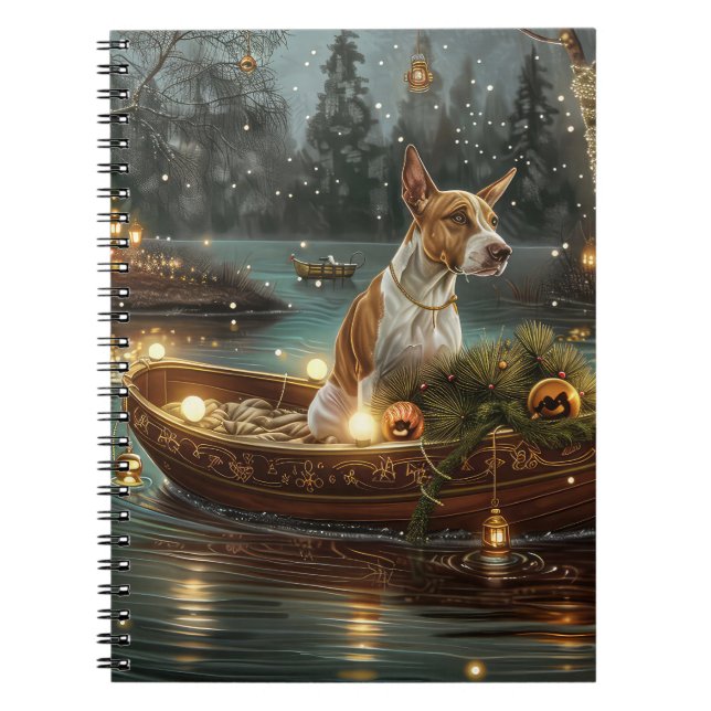 Bull Terrier Christmas Festive Voyage Notebook (Front)