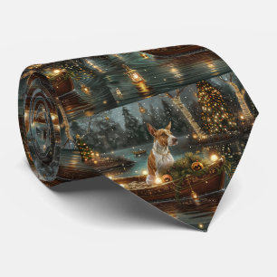 Bull Terrier Christmas Festive Voyage Tie