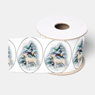 Bull Terrier Christmas Grosgrain Ribbon