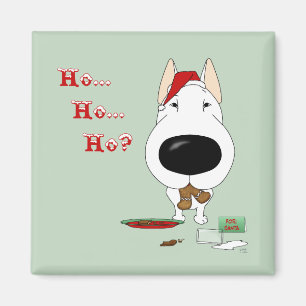 Bull Terrier Christmas Magnet