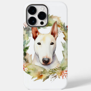 Bull Terrier Christmas Wreath Festive Pup  Case-Mate iPhone 14 Pro Max Case