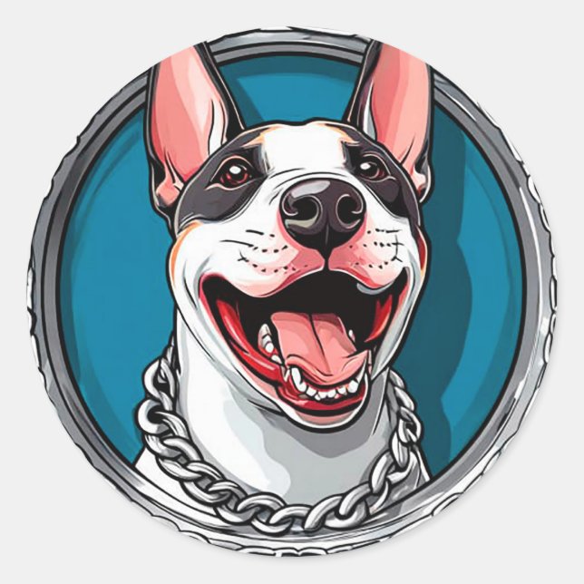 Bull Terrier Classic Round Sticker (Front)