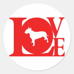 Bull Terrier Classic Round Sticker