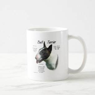 Bull Terrier (coloured) History Design Coffee Mug