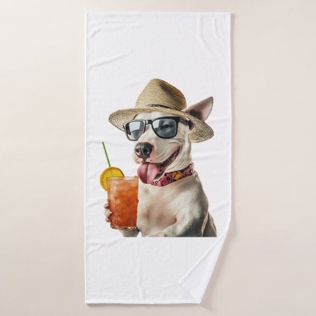 Bull Terrier Copy Bath Towel (Bath Towel)