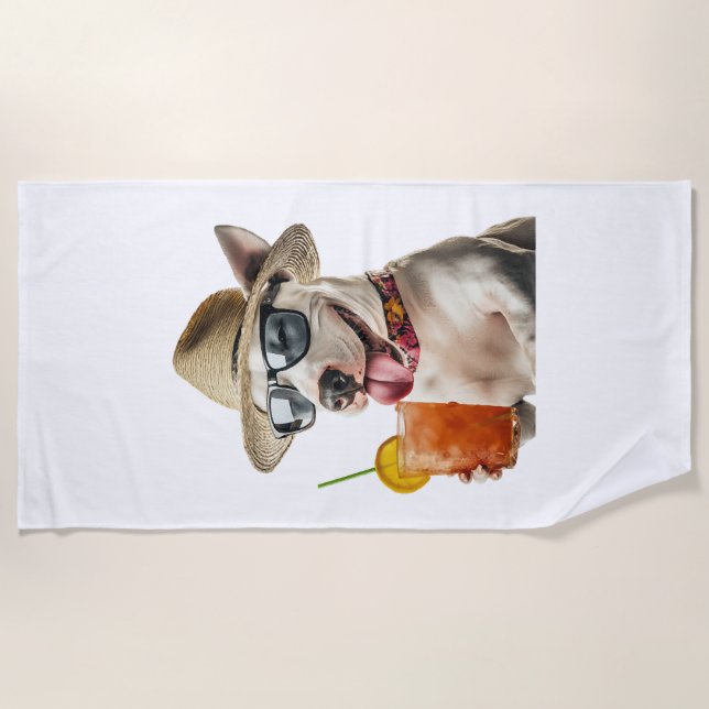 Bull Terrier Copy Beach Towel (Front)