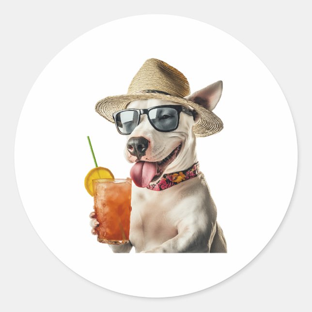 Bull Terrier Copy Classic Round Sticker (Front)