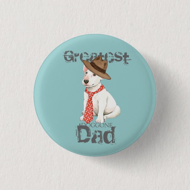 Bull Terrier Dad 3 Cm Round Badge (Front)