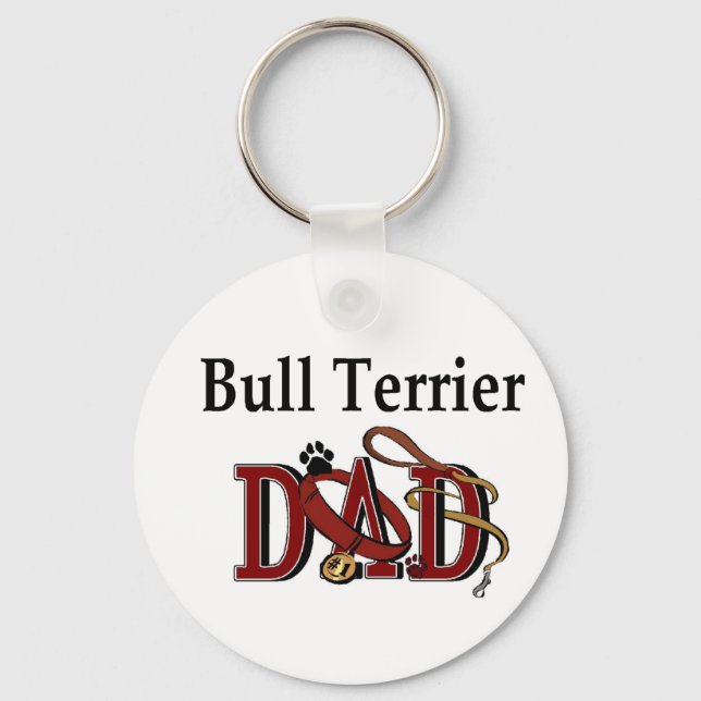 Bull Terrier DAD Key Ring (Front)