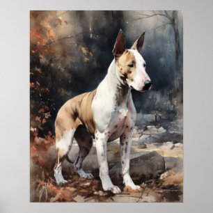 Bull Terrier Dog Art Print Poster
