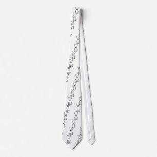 Bull Terrier Dog Cartoon Tie